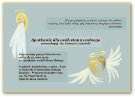 Zaproszenie na pierwsze spotkanie Grupy 33 w Krakowie